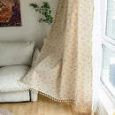 Sutuo Home Florals Boho Farmhouse Curtains, Semi-Blackout Drape Bohemian Window Treatment Cotton Linen Panel with Tassels for Bedroom Living Room, Rod Pocket, 1 Panel 59" W x 84" L by CozyNest Decor