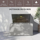 Premium Pro Edition 110 Gallon Lockable Resin Deck Box, Waterproof & UV-Resistant Outdoor Storage Box for Outdoor Cushion Storage, Garden Tools & Pool Accessories Storage, White by GreenHaven Gardens