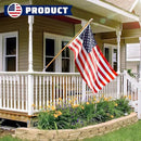 American USA Pleated Fan Flag, 2x4 Feet USA Bunting Decoration Flags Embroidered Patriotic Stars & Sewn Stripes Canvas Header Brass Grommets. (3x5Ft American Flag) by GreenHaven Gardens