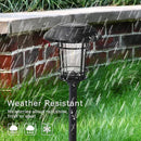 Grand patio Solar Outdoor Lights, 10 Pack, Glass Light Metal Pathway Light, Waterproof Landscape Lighting, Automatic Dusk and Dawn Sensor (Slate Gray) by GreenHaven Gardens