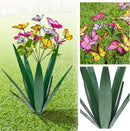 Garden Outdoor Butterfly Enlarge Thickened Wind Resistant Metal Agave Garden Art Metal Plant Country Sculpture Statue Decorations Ornaments Artificial Waterproof Butterflies(Green 3pcs) by GreenHaven Gardens