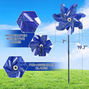 BATTIFE 10 Packs Blue Pinwheels for Yard and Garden, Sparkly Reflective Pinwheel for Scare Birds Away, Wind Spinner Deterrent Outdoor by GreenHaven Gardens