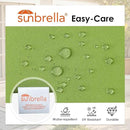 Outdoor Sunbrella Square Corner Seat Cushion, 19"x19"x3", Set of 4, Non Slip Seat Cushion Pads with Removable Cover for Patio Furniture, Garden Yard Lawn, Canvas Ginkgo by GreenHaven Gardens