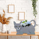 British Short Cat Planter Plant Pots,Cute Garden Cat Flower Planter,Cat Planters Birthday Gifts for Women,Office,Indoor/Outdoor Decor（12.5 * 5.12 * 7.8in） by GreenHaven Gardens