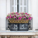 4 Pack 24 Inch Window Boxes Planters for Outdoor Plants Railing Planter Box with Adjustable Brackets for Windowsill Porch Fence Patio Hanging Flower Coco Baskets for Outside Decoration - Black by GreenHaven Gardens