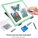 iVyne Rechargeable A4 Light Pad for Diamond Painting & Art Projects – LED Light Board with Diamond Art Accessories – Ultra-Thin & Portable Diamond Dot Light Board, Perfect for Artists - Green by TinyTreasures Baby Boutique
