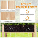 Giantex Raised Garden Bed with Trellis, Wooden Elevated Planter Box with Legs, Drainage Holes for Climbing Plants Vines Vegetables Flowers Herbs, Outdoor Horticulture Planter for Patio Yard by GreenHaven Gardens