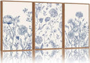 Tinonedraw Large Classic Chinoiserie Flower Framed Canvas Wall Art Set, Navy Blue and White Floral Wall Decor, Minimalist Neutral Botanical Art Printing for Living Room Bedroom Office Dorm 16"x24"x3 by CozyNest Decor