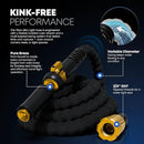 TITAN Flexible Garden Hose 30FT – Ultra Lightweight, Heavy Duty Water Hose with Brass Fittings & Jet Nozzle – Kink-Free, Non-Expanding, Durable Fabric Hose for Yard, Lawn, Car Wash, Outdoor Use by GreenHaven Gardens