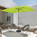 JEAREY 6.5x10 ft Rectangular Patio Umbrellas Outdoor Market Umbrella with Push Button Tilt and Crank, Rectangle Table Umbrella 6 Sturdy Ribs UV Protection for Pool Garden Backyard Deck, Apple Green by GreenHaven Gardens