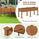 Giantex Raised Garden Bed, Elevated Wood Planter Box with Drain Hole, Gardening Planter Raised Bed for Planting Vegetables Flowers Succulents Herbs, 73" Lx23 Wx30 H by GreenHaven Gardens