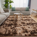 6x9 Area Rugs for Living Room, Fluffy Shaggy Bedroom Rug Indoor Carpet, Anti-Skid Soft High Pile Rug for Nursery, Kids Room, Bedside, Home Decoration, Tie-Dyed Brown by TinyTreasures Baby Boutique