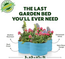 Galvanized Raised Garden Beds Outdoor // 3×3×1 ft Planter Raised Beds for Gardening, Vegetables, Flowers // Large Metal Garden Box (Teal) // Patented Tool-Free Design by GreenHaven Gardens