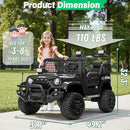 2 Seater Ride On Car Truck with Remote Control XL, Kids 24V Battery Powered Electric Vihicle w/21 in Seat, 3 Speeds, 2WD/4WD Switichable, Shock Absorbers,Bluetooth, Flower, Gift Choice by TinyTreasures Baby Boutique