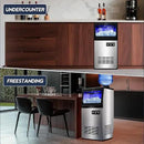 Commercial Ice Maker Machine, 110LBS/24H with 35=0LBS Storage Bin, 15" Wide Built-in Undercounter/Freestanding Ice Maker Machine for Home Bar Outdoor, 40PCS Ice Cubes Ice Machine, Self Cleaning by CozyNest Decor