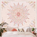 Lunerfex Floral Mandala Tapestry Boho Tapestry for Bedroom Pink Tapestries Wall Hanging Living Room Wall Art and Home Decor 70x90 by CozyNest Decor