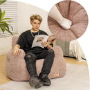 Bean Bag Chair with Filler, Bean Bag Sofa with Tufted Soft Stuffed Filling, Fluffy and Lazy Sofa, Comfy Cozy BeanBag Chairs with Memory Foam for Dorm, Apartment, Living Room (Pink) by CozyNest Decor