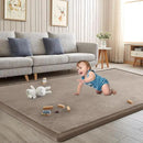 Baby Play Mat for Floor Tummy Time Mat Nursery Rug Muscle Area Rug PlayroomTatami 79"x138" Memory Foam 1.3" Thick Crawling For Babies,Toddlers, Infants, Kids,Floor(Brown) by CozyNest Decor