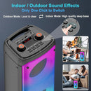 Bluetooth Speaker, 80W Peak Wireless TWS Portable Outdoor Party Speakers with Subwoofer, Deep Bass, LED Colorful Lights, Loud Stereo Sound Boombox with Radio for Home, Camping, Travel by TinyTreasures Baby Boutique