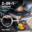 2 in 1 Propane Gas BBQ Grill with Side Burner & Porcelain-Enameled Cast Iron Grate, 4-Burner Flat Top Griddle, 46,700 BTU Outdoor Barbecue Propane Griddle Grill Combo for Camping, Patio, Backyard by GreenHaven Gardens