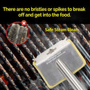 Grill Brush Bristle Free,Aramid Fiber Wavy Pad Seamless-Fit Cast Iron/Stainless-Steel Grates,BBQ Replaceable Scraper Cleaning Head,Safe Grill Cleaner for Outdoor Grill,Gifts for Men/Dad by GreenHaven Gardens
