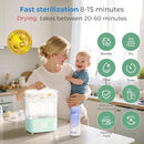 Bottle Sterilizer and Dryer, All-in-One Electric Steam Sterilizer Bottle Sanitizer for Baby Bottles, Pump Parts Accessories Newborn Essential (Green) by TinyTreasures Baby Boutique