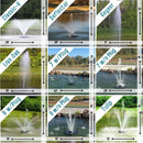 HALF OFF PONDS Floating Fountain – 1/2 HP Pond Aerator, 100' Cord – 6,100 GPH Water Pump – 9 Spray Patterns - Improves Water Quality - for Ponds & Water Gardens by GreenHaven Gardens