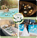 Yunlly 24 Pcs Floating Foam Lotus Flower with Water Lily Pads Artificial Floating Pool Flowers Lifelike Pond Accessories Floating Pool Decorations for Home, Garden Aquarium Party Wedding Decor, White by GreenHaven Gardens