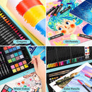 iBayam Art Supplies, 150-Pack Deluxe Wooden Art Set Crafts Drawing Painting Kit with 1 Coloring Book, 2 Sketch Pads, Creative Gift Box for Adults Artist Beginners Kids Girls Boys by TinyTreasures Baby Boutique