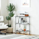 750 lbs 3 Tier Shelf Metal Storage Shelves Wire Rack Closet Organizers with PP Board for Garage Kitchen Bathroom Laundry Chrome 11.8" D x 21.7" W x 28.6" H by CozyNest Decor