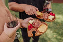 PICNIC TIME Toscana Heart-Shaped Wine Appetizer Trays by CozyNest Decor