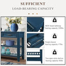 Solid Wood Console Table Entryway Table with Storage Drawers and Shelves Sofa Table for Entry Hallway Foyer(42" Navy Blue) by CozyNest Decor