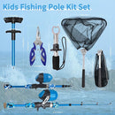 Kids Fishing Pole Kit Set，Portable Telescopic Fishing Rod and Reel Combo Full Kits for Boys, Girls, Beginner, Youth by TinyTreasures Baby Boutique