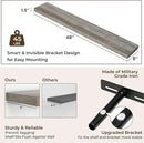 RICHFOCUS 48Inch Floating Shelves for Wall 1 Pack Shelves for Bedroom|Kitchen|Bathroom Wall Mounted Rustic Wood Floating Shelf with Invisible Brackets for Books|Storage|Decor, Grey by CozyNest Decor
