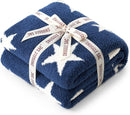 Snuggle Sac American Star Patriotic Throw Blanket Blue, July 4th Blanket Ultra Soft Cozy Throw Blanket for Couch,Sofa, Bed, Living Room, Blue,50x60 inches by TinyTreasures Baby Boutique