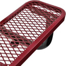 Global Industrial 4 ft. Expanded Metal Rectangular Outdoor Steel Picnic Table, Red by GreenHaven Gardens