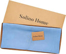 Solino Home Linen Table Runner 108 Inches Long - 100% Pure Linen Provence Blue Dining Table Runner 14 x 108 Inch - Fete by CozyNest Decor