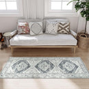 Lahome Boho Small Rug - 2x5 Non-Slip Washable Laundry Room Rug, Lightweight Hallway Rugs Indoor, Oriental Distressed Print Carpet Runners for Bedroom Kitchen Bathroom by TinyTreasures Baby Boutique