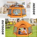 Baby Pop Up Playpen with Canopy, Pop Up Baby Pop Up Tent with Safety Lock, Portable Toddler Play Yard with Travel Bag, 6 Ground Stakes, 6 Sand Stakes by TinyTreasures Baby Boutique