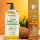 MAJESTIC PURE Coconut Massage Oil for Massage Therapy - Refreshing, and Relaxing - Natural Oils - for All Skin Types - Men and Women - 8 fl oz by CozyNest Decor