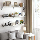 Heimlove 48 Inch Large Wall Bookshelves Set of 3, Wall Mounted Bookshelves,Heavy Duty Wooden Shelves for Living Room,Bedroom,Kitchen,Laundry Room Storage & Decor by CozyNest Decor