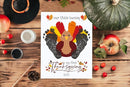My First Thanksgiving Foot Print Kit for Baby, DIY Baby Keepsake Gifts, 10 Cute Turkey Cards, Supplies for Thanksgiving Party Games, Make Your Own Thank You Greeting Cards Gifts for Mom and Dad, 02 by TinyTreasures Baby Boutique