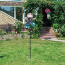 VCUTEKA Solar Lights Outdoor Metal Garden Stake Waterproof Crackle Glass Globe Garden Decor Hummingbird for Pathway, Lawn, Patio, Yard by GreenHaven Gardens