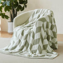 Snuggle Sac Sage Green Bedding Blankets Twin Size, Super Soft Warm Blankets Oversized Cozy Knit Fuzzy Blanket for Living Room, Chevron Green,60x80 inches by TinyTreasures Baby Boutique