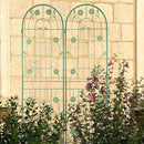 2 Pack Metal Garden Trellis 71" H Garden Fence Rustproof Trellis for Climbing Plants Support Roses Flower Outdoor Lawn, Green by GreenHaven Gardens