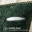 MIULEE Pack of 2 Christmas Pillow Covers 12x20 Inch Dark Green Farmhouse Decorative Throw Pillow Covers with Stitched Edge Soft Chenille Solid Dyed Couch Pillow Covers for Sofa Bed Living Room by CozyNest Decor