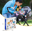 Baby Stroller Arch Toy, Car Seat Toys, Adjustable Arch Stroller toy with Hanging Sensory Activity toys,fits on Baby Bouncer, Bassinet, Stroller, Crib and Car Seats for baby infant Boy Girl 0-18 Months by TinyTreasures Baby Boutique