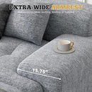 122" Modern L Shaped Modular Sectional Sofa, Boneless Couches for Living Room with Ottoman,4 Seater Convertible Chenille Cloud Couch Sofa Set, No Assembly Required, Light Grey 1 PCS by CozyNest Decor