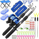 DaddyGoFish Kids Fishing Pole - Rod Reel Combo Tackle Box Starter Set - First Year Small Dock Gear Kit for Boys Girls Toddler Youth Age Beginner Little Children Junior Anglers Older Kids by TinyTreasures Baby Boutique