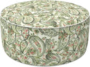 LVTXIII Outdoor Inflatable Ottoman, Fade-Resistant Round Footrest Stool D31”x H14”, Portable Patio Pouf for Garden Camping or Home Use, Faylinn Shadow Paisley by CozyNest Decor